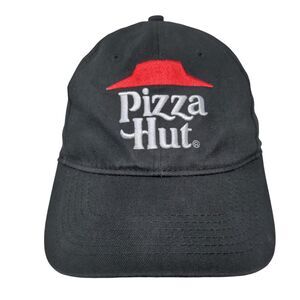 Pizza Hut Strapback Hat Black OSFA Embroidered Employee Uniform